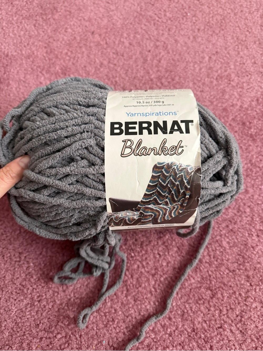 Bernat Blanket Grey Yarn